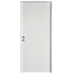 Porta de entrada metálica Stam branca 91cm direita