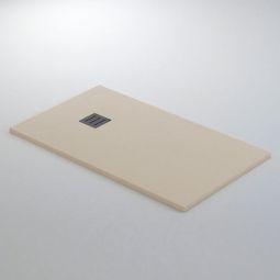 Base de duche mineral stone quartz bege 140x70 cm