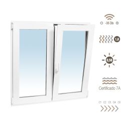 Janela de pvc oscilobatente pvc 120 x 120 cm