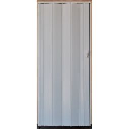 Porta de interior fole PVC 203x86cm imitação madeira branca