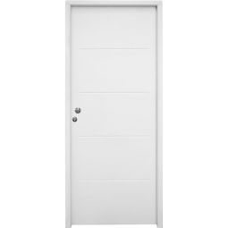 Porta de entrada metálica Saga M-100 branca direita 210x90cm