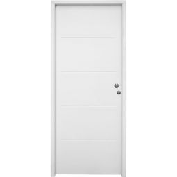 Porta de entrada metálica Saga M-100 branca esquerda 210x90cm