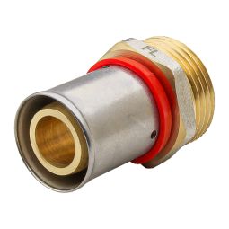 União reta macho mult. press ø16x3/4” tipo u-vermelho