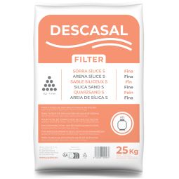 Saco de areia fina para filtragem de piscinas Descasal 25kg