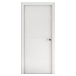 Porta de Interior lacada capri branca esquerda 203 x 72,5 cm