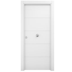 Porta de entrada blindada Lor branca direita 206x86cm