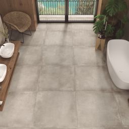 Pavimento porcelânico cimento cinzento mate 60x60cm Lecco