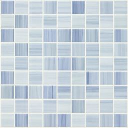 Pavimento cerâmico hidráulico azul tipo gresite 33x33cm Delos
