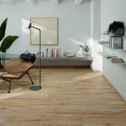 Pavimento porcelânico retificado grande formato madeira faia 23x120cm C3 Selva