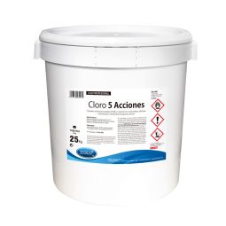 Cloro 5 ações 25 kg tabletes 200 g