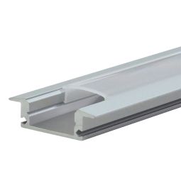 Perfil de alumínio embutido com difusor IP20 2000x24x6mm Alverlamp