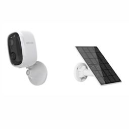 Câmara de segurança exterior wifi com painel solar Domos