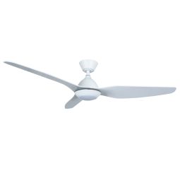 Ventoinha de teto 3 lâminas branco com luz LED e motor DC Ocelair