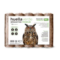 PACK DE BRIQUETES DE MADEIRA HUELLA VERDE 10 kg