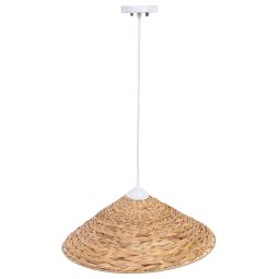 Candeeiro de teto em fibra de jacinto, d44x14a cm