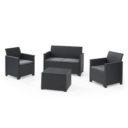 Conjunto de jardim de resina para 4 pessoas Emma