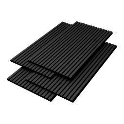 Set 4 painéis acústicos 3d vang mdf 120x60x2 cm (2,88 m²) carvalho cinzento