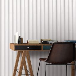 Revestimento de parede em MDF decorativo branco 267x11,8cm