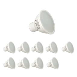 10x lâmpadas LED gu10 7w, 650 lm, luz fria 6000k