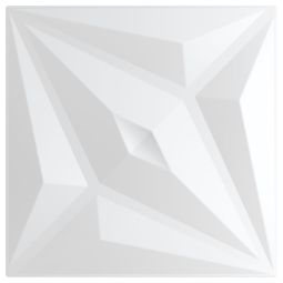 Painéis de parede 24 pcs 50x50 cm 6m² xps estrela branco