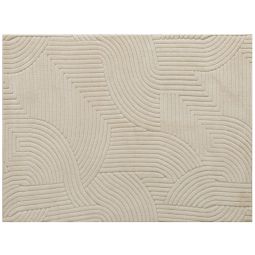 Tapete 230x160x1,7 cm poliéster e aLGodão color beige Homcom