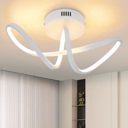 Nettlife LED luz de teto moderna preta sala de estar 12w interior 3000k LED