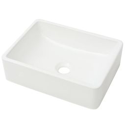 Lavatório em cerâmica 41x30x12 cm branco