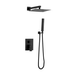 Conjunto de duche de encastrar, monocomando, na cor preta, Arenas Black