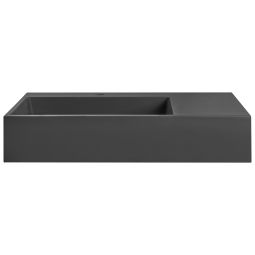 Lavatório suspenso cusco 75 x 43 cm composto mineral preto