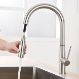 Torneira de cozinha - cecipa max - inox - misturador escovado com duchinha