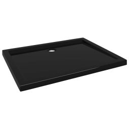 Base de chuveiro retangular vidaxl abs preta 70x90 cm