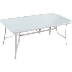 Mesa para jardim "cordoba" - phoenix - 8 lugares - branca