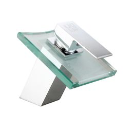 Torneira de bacia de vidro em cascata modelo eufrates