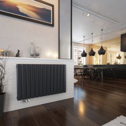 Emke radiador água quente aço plano camada dupla antracite 63x100 cm