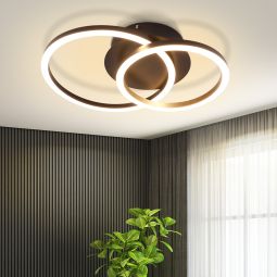 Nettlife LED luz de teto lâmpada de teto 24w design moderno redondo branco