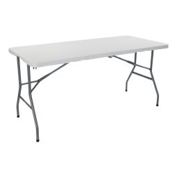 Mesa de buffet dobrável retangular branca 150x74cm Thinia Home