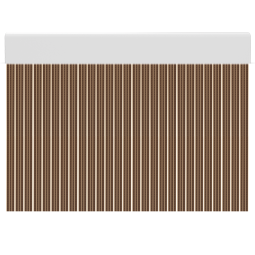 Cortina de porta PVC pastel castanho com bege / 120 x 220