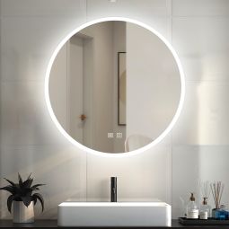 Espelho de casa de banho LED de 70 cm + anti-embaciamento