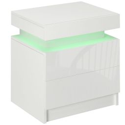 Mesa de cabeceira 45x35x52 cm color blanco Homcom, casa - quarto