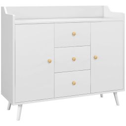 Aparador sala de estar 90x32x80 cm color blanco Homcom