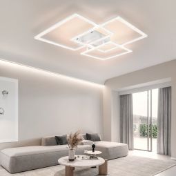 Nettlife lâmpada de teto LED sala de estar Branco 75cm regulável moderna