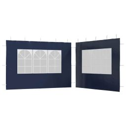 Parede lateral com janela p/ tenda de festas 2 pcs pe azul