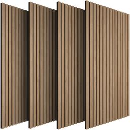 Tectake 4 painéis de parede efeito madeira mdf fácil instalação, carvalho