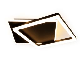 Nettlife LED luz de teto  lâmpada preta regulável 42w moderna controle