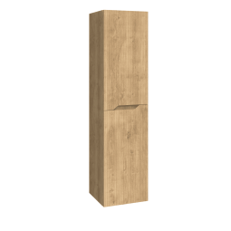 Coluna casa banho suspensa 2 portas 140 x 34,9 x 31,9 cm carvalho natural