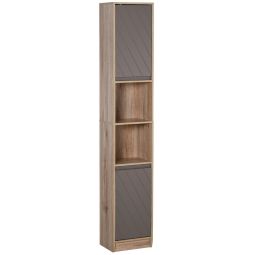 Armário alto de banheiro 30x24x170 cm bicolor Homcom, casa - casa de banho