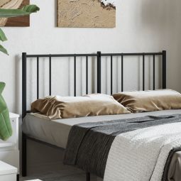 Cabeceira de cama 135 cm metal preto 691679