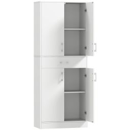 Armário de cozinha 70,8x34x180 cm color blanco Homcom, casa - cozinha