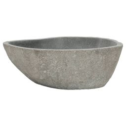 Lavatório de pedra do rio oval (37-46)x(29-36) cm