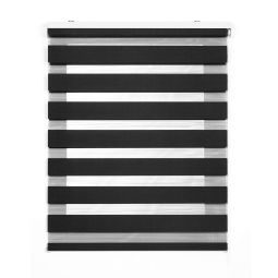 Storesdeco| estore de rolo dia/noite duplo em tecido cinzento, 80 x 180 cm